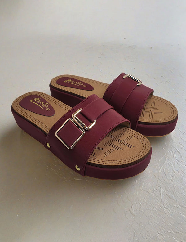 Maroon Casual Slippers