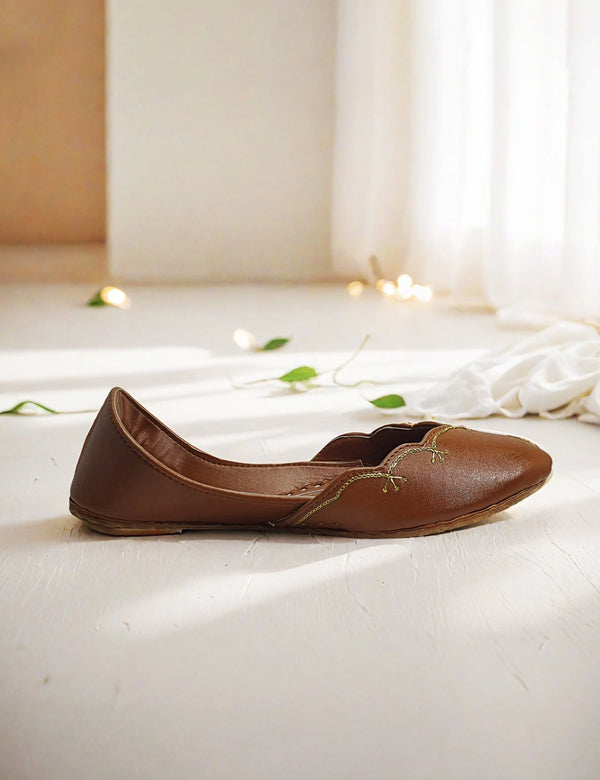 Brown Leather Khussa