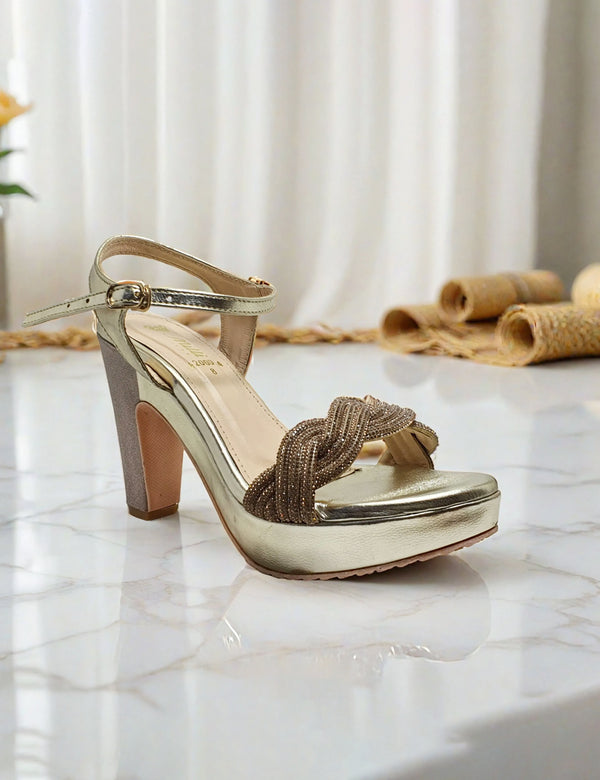 Golden Fancy Sandals