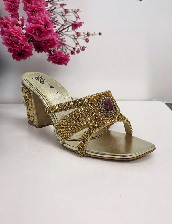 Fancy Golden heel for women