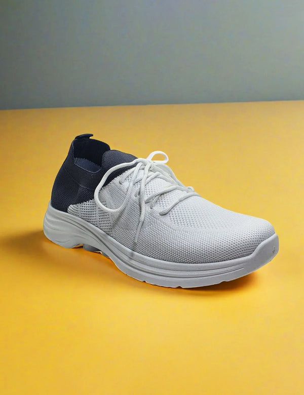 White Grey Soft Sneakers