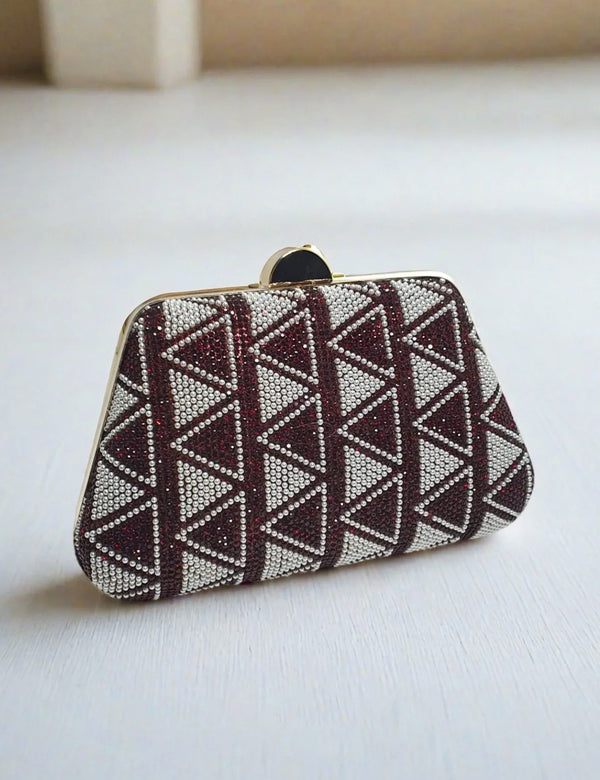 Maroon Fancy Clutch
