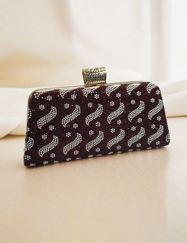 Maroon Fancy Clutch