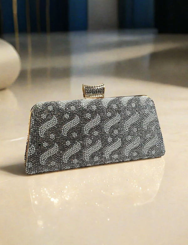 Silver Fancy Clutch