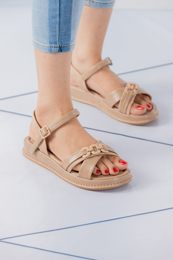 Women BEIGE sandals