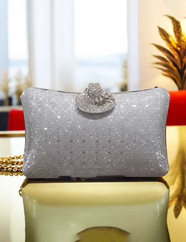 Silver | Fancy Clutch for women