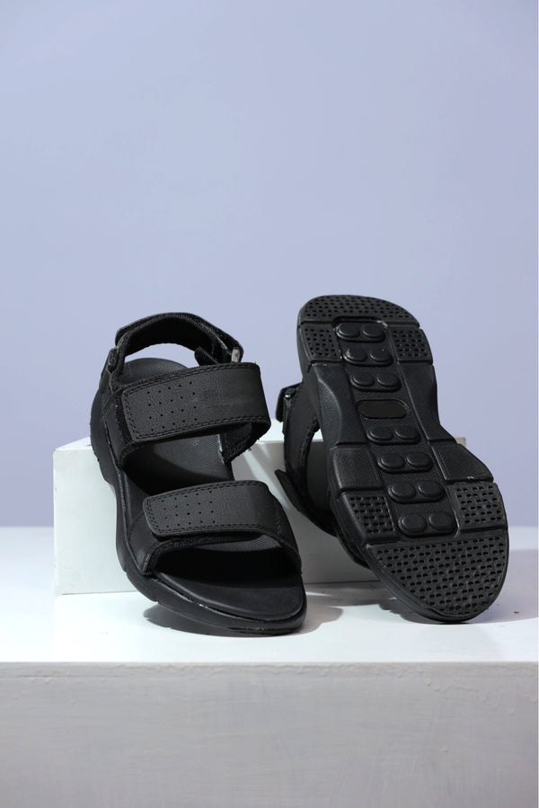 Men Synthetic Black Sandal