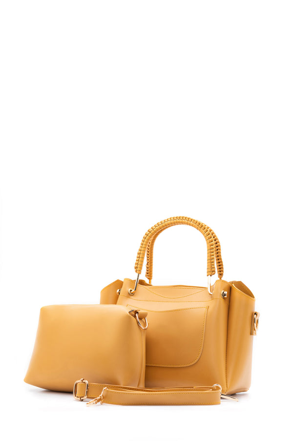 Bagelicious Women Premium yellow Hand Bag