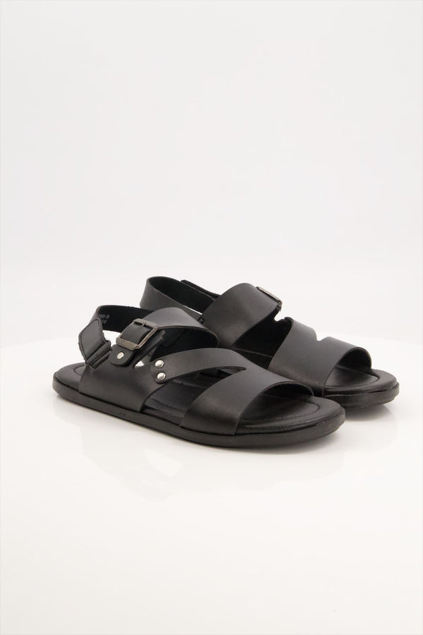 Men Soft Sole Black Sandal