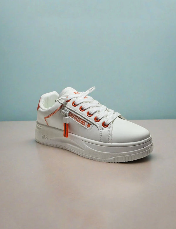 Orrange White Sneakers for Women