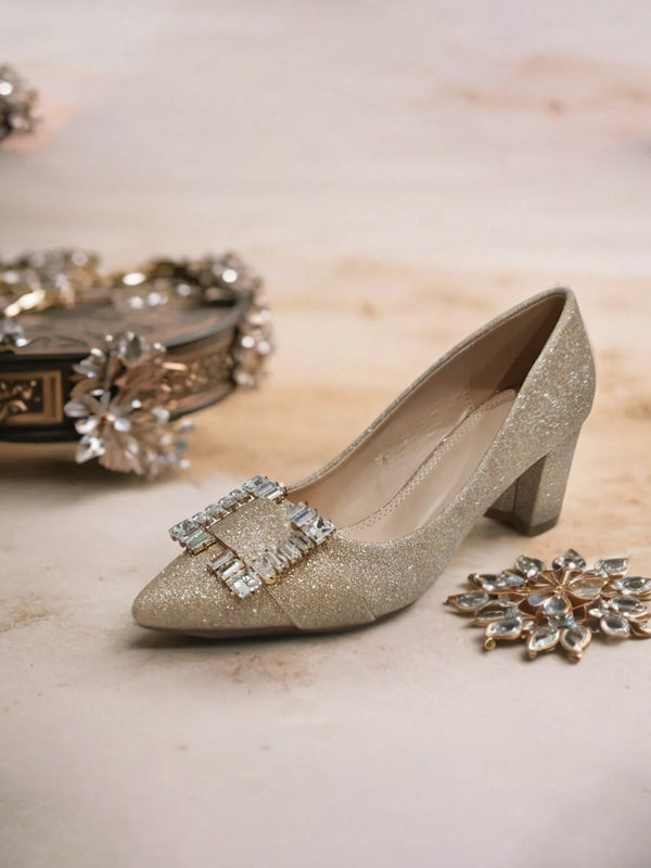 Golden Pumps for women