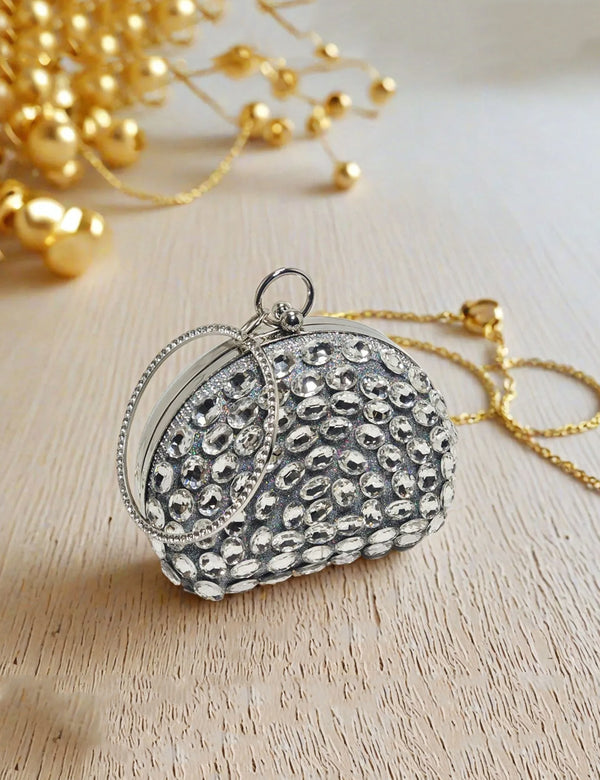 Silver Fancy Clutch