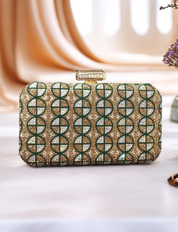 Golden green |  Fancy Clutch for women