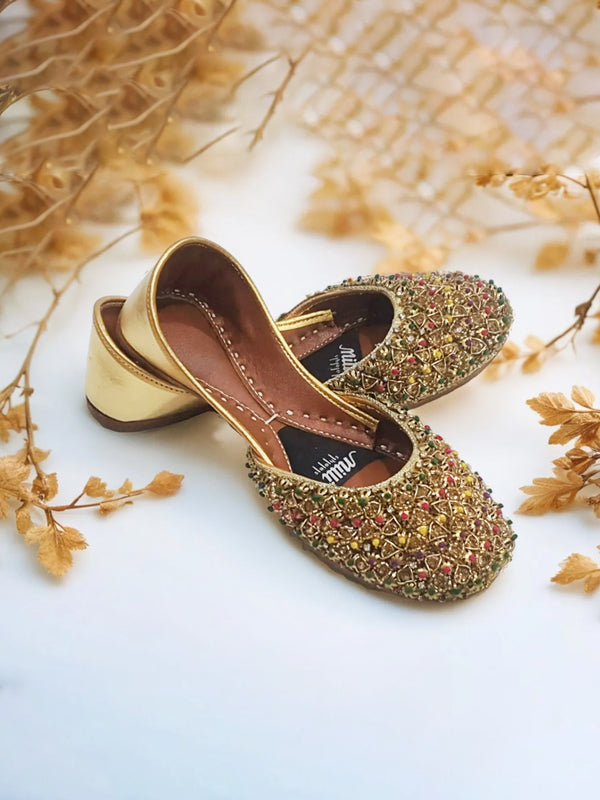 Golden Multi | Fancy Khussa for Women