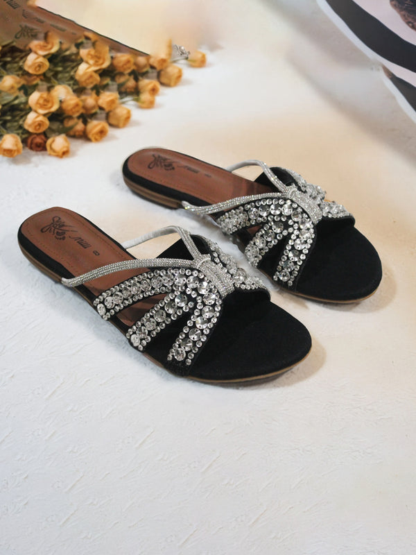 Black | Fancy Slippers for Women