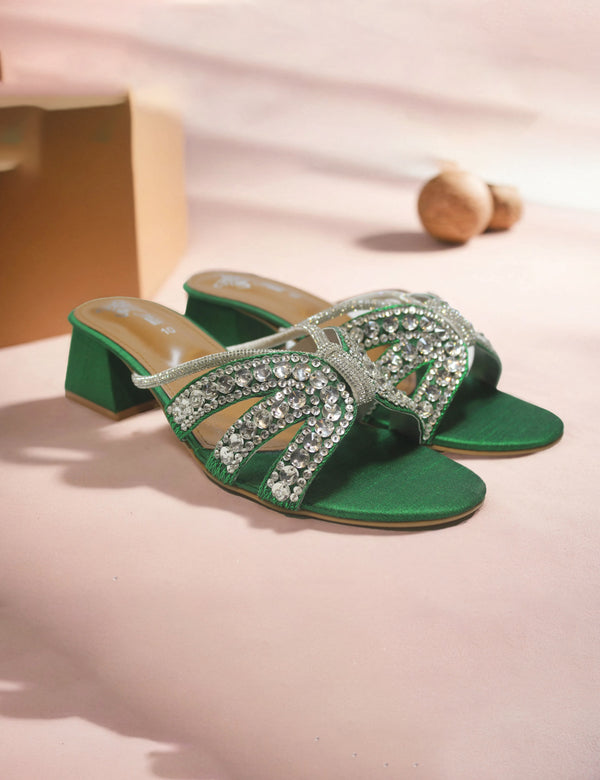 Green | Fancy heel for Women