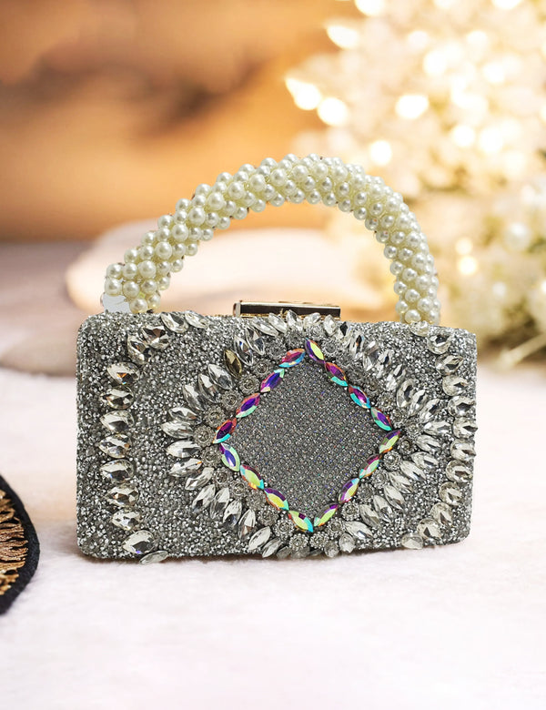 Silver | Fancy Clutch for women