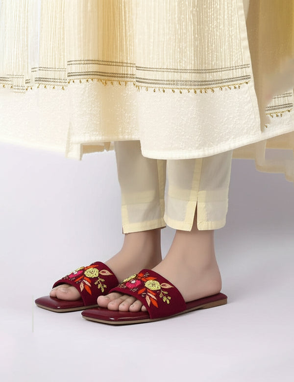 Maroon Casual Slipper
