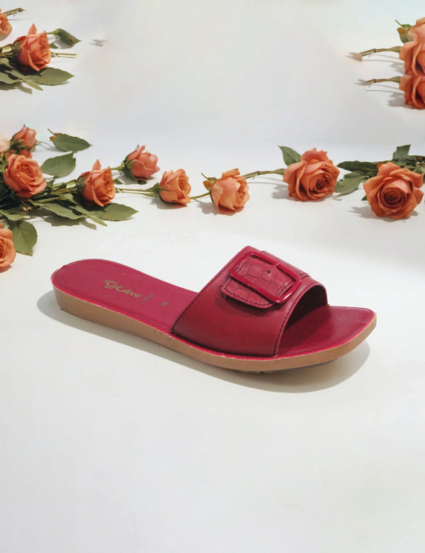 Red | Slippers for women