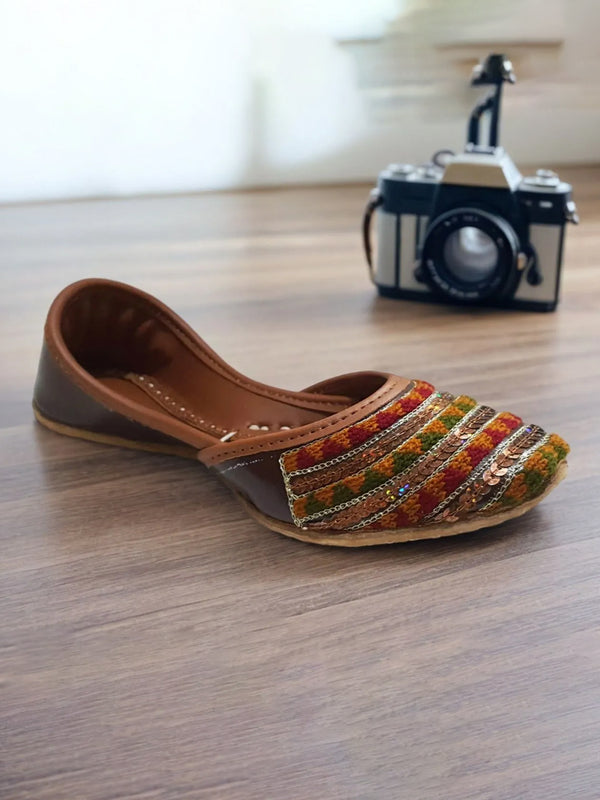 Brown Multi | Fancy Khussa for women