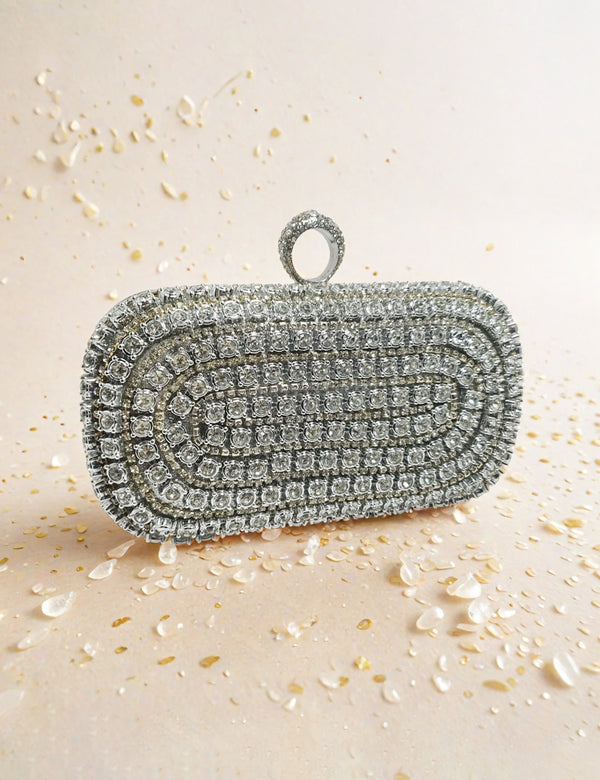 Silver Fancy Clutch