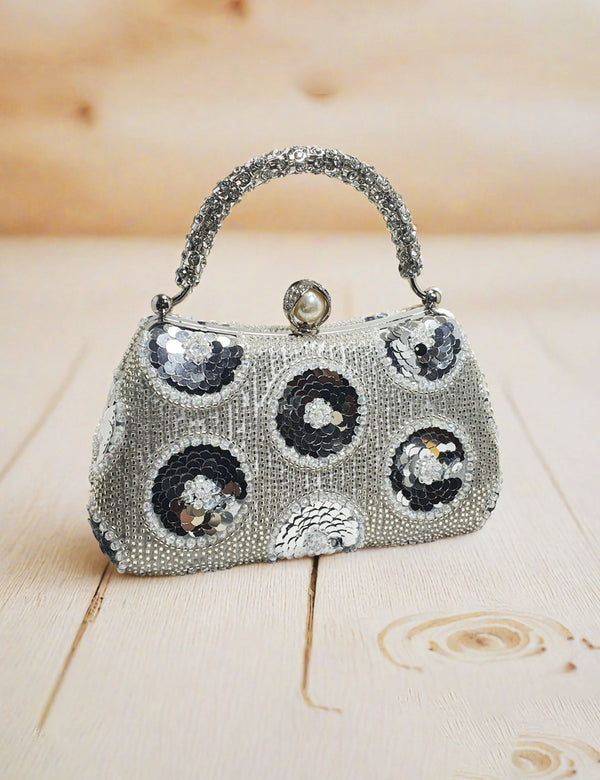 Silver Fancy Clutch