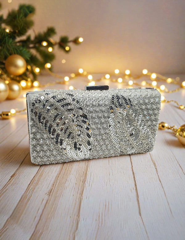 Silver Fancy Clutch