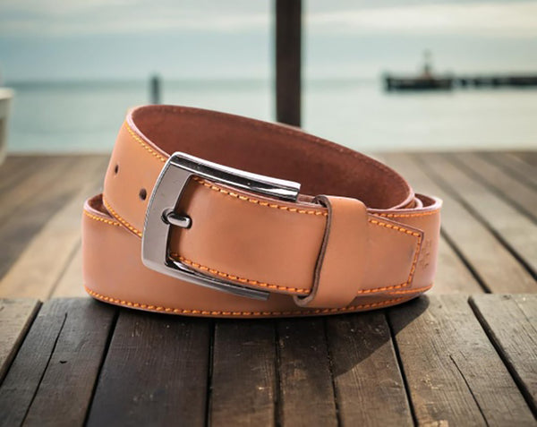 Light Brown | Leather Belt for Men