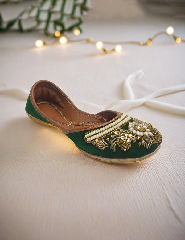Green | Fancy Khussa for women