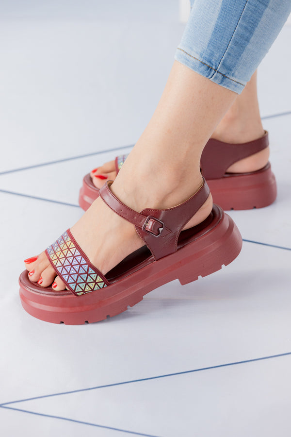 Women MAROON sandals