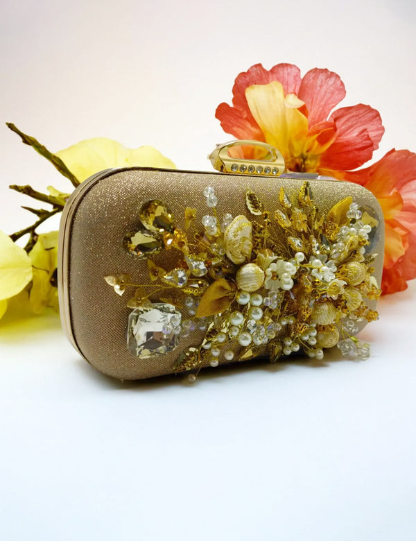 Golden | Fancy Clutch for women