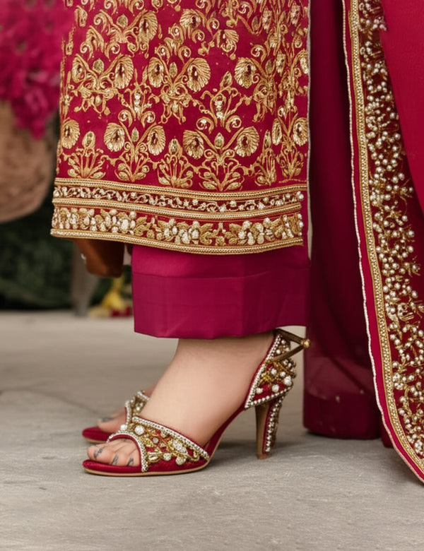 Maroon Fancy Sandal