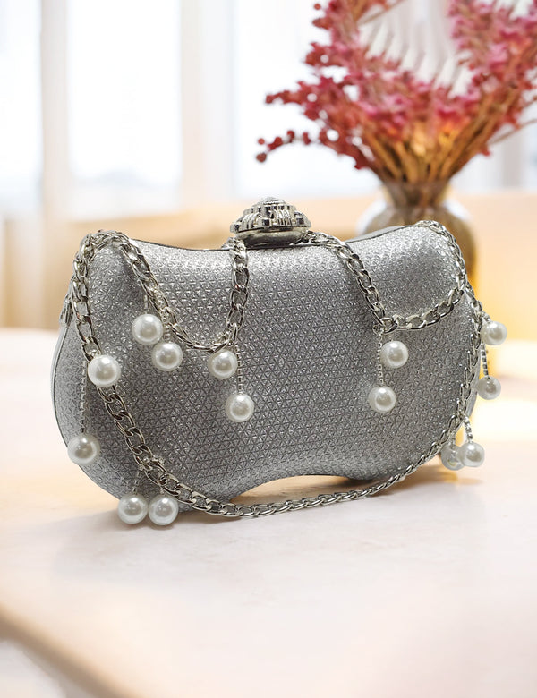 Silver | Fancy Clutch for women