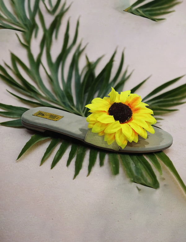 Yellow Fancy Women Slippers