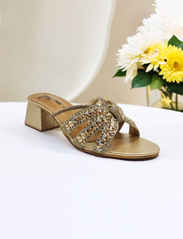 Golden | Fancy heel for Women