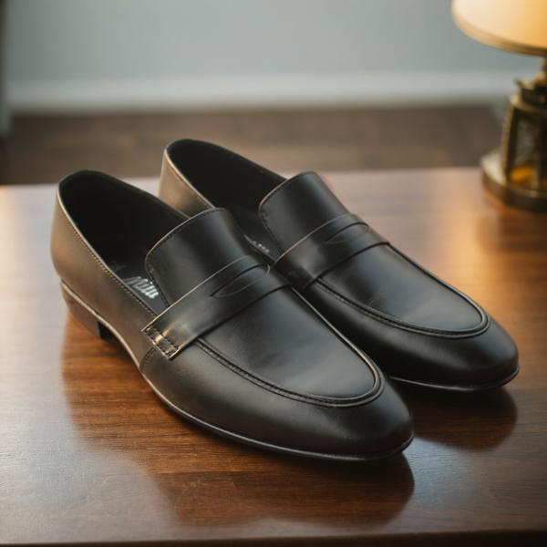 Black Formal Moccasin for men