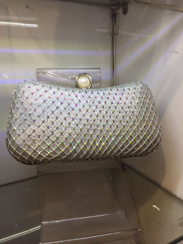 silver Fancy Clutch for women