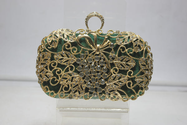 green Fancy Clutch for women