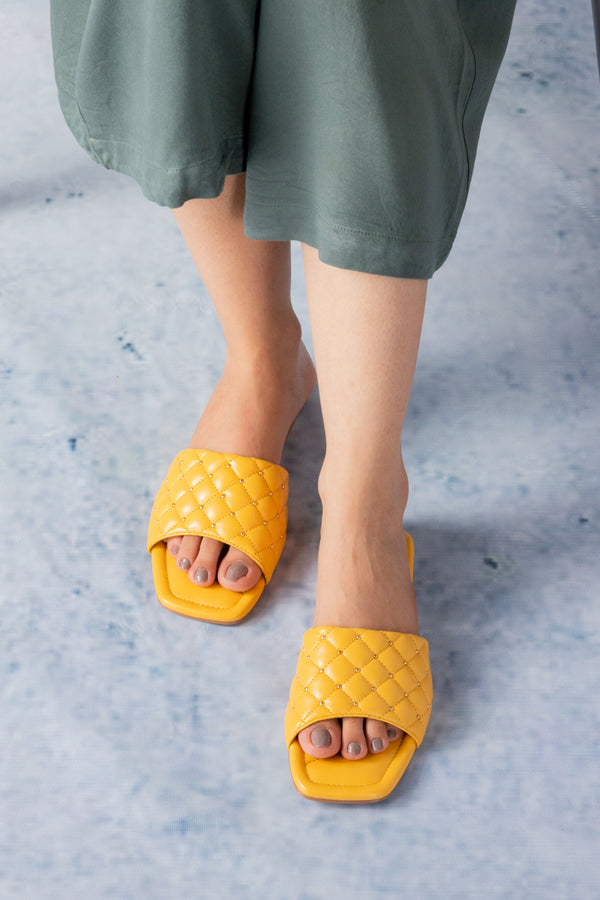 Women YELLOW flats