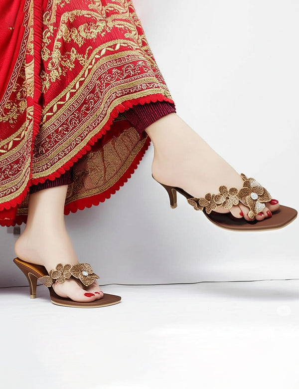 Brown Fancy Chppal