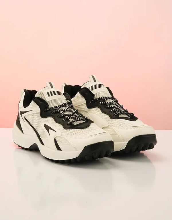 Panda Contrast Runner Sneakers - Monochrome Magic