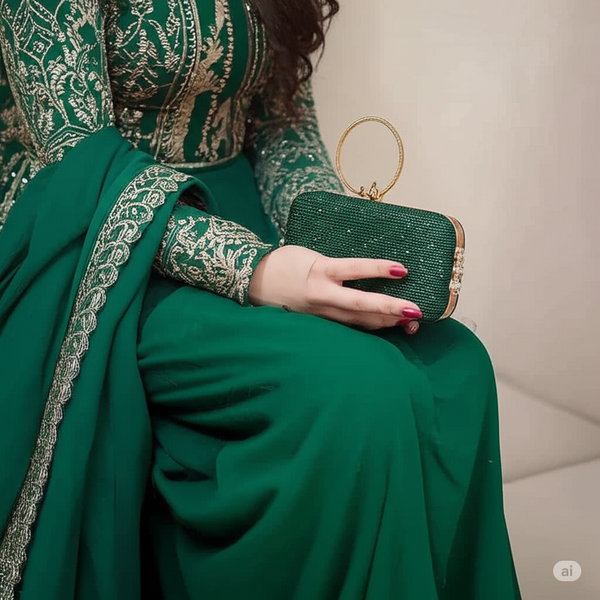 Green | Fancy Clutch for women