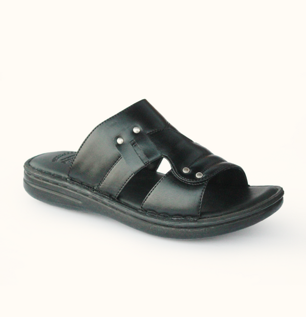 Black | Medicated Slippers For Men