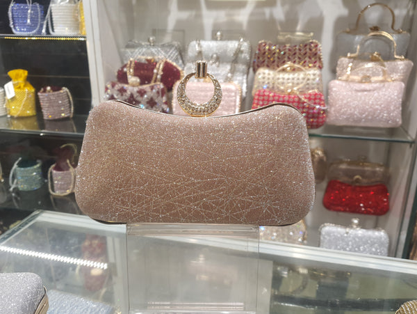 Peach Fancy Clutch for Ladies