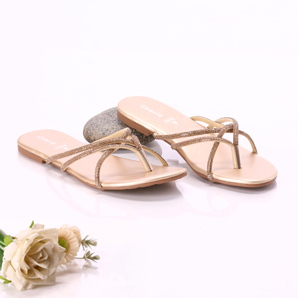 Golden Fancy Slippers for women