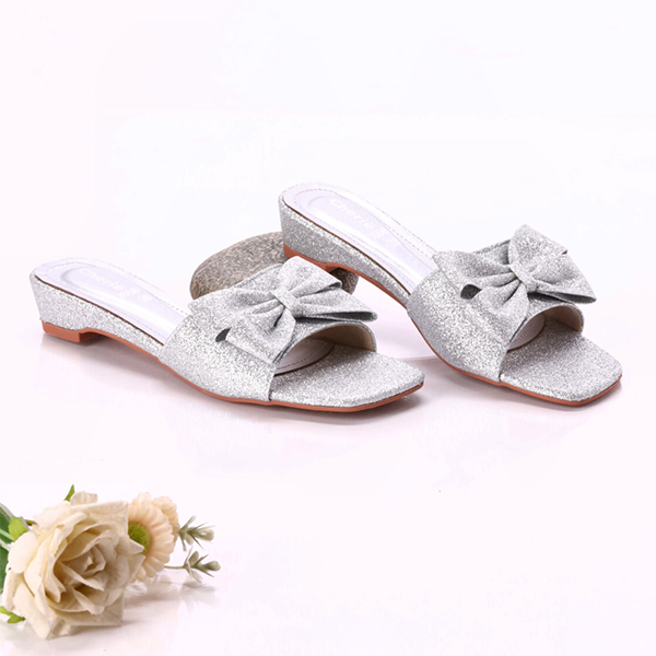 Fancy & Stylish Sliver Heel Slippers for women