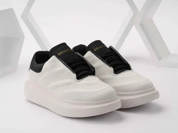 Monochrome Chic Street Sneakers