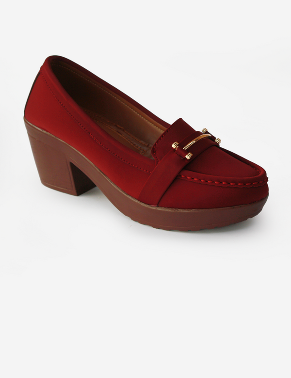 Maroon | Wedge Heel Pumps for Women