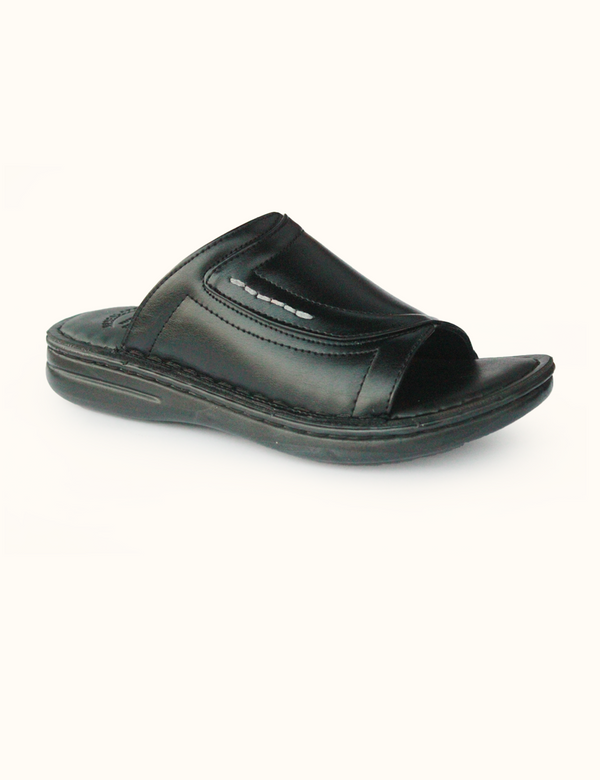 Black | Medicated Slippers For Men