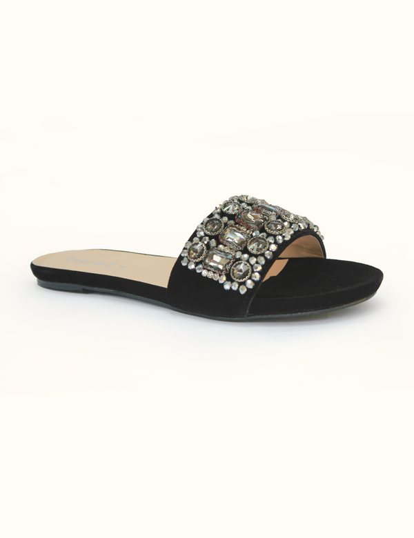 Black | Fancy Slippers for women